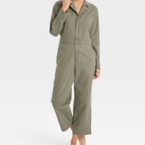 Olive Green Utility Jumpsuit